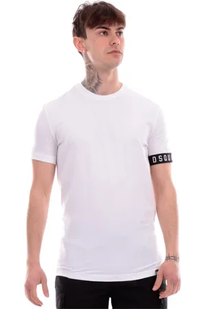 Dsquared2 Homme, Tops, Blanc, Taille: M T-shirt Iconique à Manches Courtes Banda