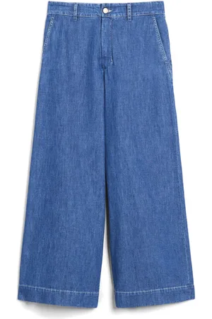Max Mara Femme, Jeans, Bleu, Taille: 36 FR Jean Large Jambe en Denim Bleu