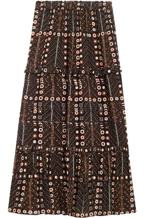 Isabel Marant Femme, Jupes, Multicolore, Taille: 36 FR Élégante Jupe Noire en Coton