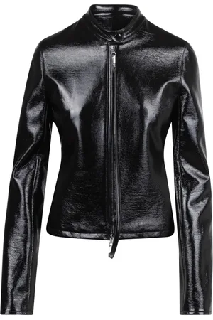 Courrèges Femme, Vestes, Noir, Taille: 38 FR Veste Vinyl City avec Détail Logo