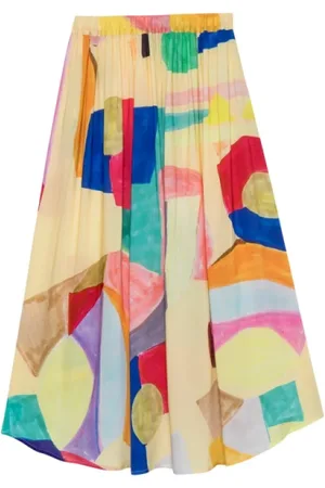 G.KERO Femme, Jupes, Multicolore, Taille: 40 FR Jupe Jaune Gaudi - Édition Limitée