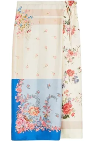 Max Mara Femme, Jupes, Multicolore, Taille: 38 FR Jupe en soie imprimée