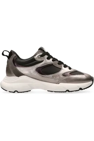 Maruti Femme, Chaussures, Multicolore, Taille: 41 EU Chaussure en Cuir de Luxe Argent-Prune