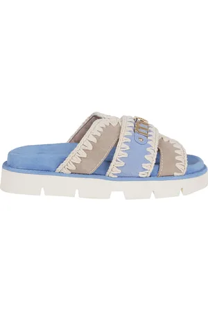 Mou Femme, Chaussures, Multicolore, Taille: 40 EU Sandales en Cuir Bleu pour Femmes