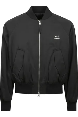 Ami Homme, Vestes, Noir, Taille: L Bomber en nylon et coton