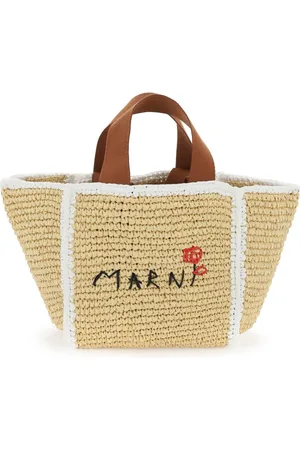 Marni Femme, Sacs, Brun, Taille: ONE Size Sac Fourre-Tout en Macramé avec Logo Brodé