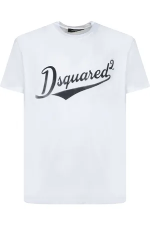 Dsquared2 Homme, Tops, Blanc, Taille: M T-shirt Blanc à Manches Courtes avec Logo Urbain