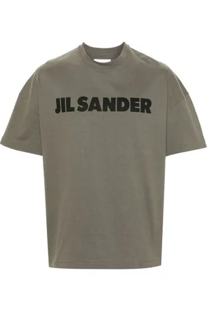 Jil Sander Homme, Tops, Vert, Taille: L T-shirt vert avec logo imprimé