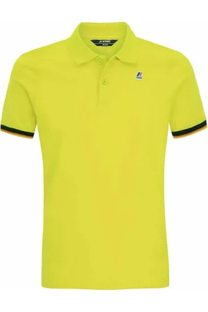 K-Way Homme, Tops, Vert, Taille: S Polo Slim Fit à Manches Courtes Contrastées
