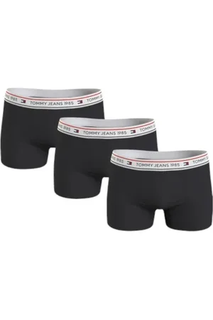 Tommy Hilfiger Homme, Sous-vêtements, Noir, Taille: 2XL Ensemble Boxer Noir, Ceinture en Coton