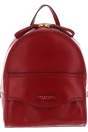 The Bridge Femme, Sacs, Rouge, Taille: ONE Size Sac à dos en cuir rouge pour femme