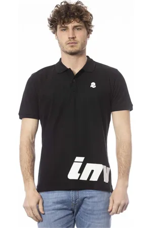 Invicta Homme, Tops, Noir, Taille: M Polo en Coton Noir Manches Courtes