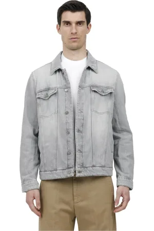 Dondup Homme, Vestes, Gris, Taille: L Veste en denim avec poches