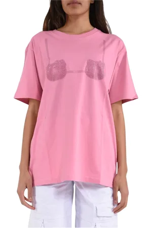 GCDS Femme, Tops, Rose, Taille: 36 FR T-shirt boxy avec impression Hello Kitty