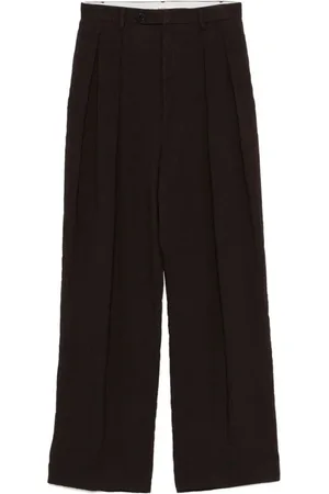 BARENA Femme, Pantalons, Brun, Taille: 36 FR Pantalon Marron Pied-de-poule