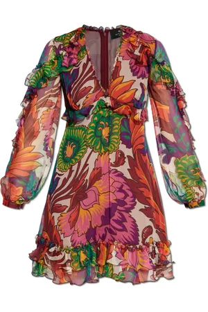 Etro Femme, Robes, Multicolore, Taille: 36 FR Robe en soie à volants