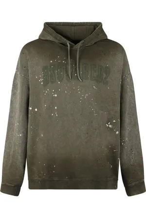 Dsquared2 Homme, Sweatshirts et sweats à capuche, Vert, Taille: 2XL Sweat à Capuche avec Logo en Vert Sapin
