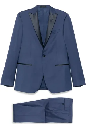 corneliani Homme, Costumes, Bleu, Taille: XL Costume bleu pour hommes élégants