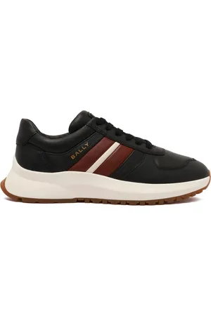 Bally Homme, Chaussures, Noir, Taille: 43 EU Baskets à Rayures Multicolores Lacets