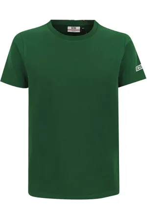 GCDS Homme, Tops, Vert, Taille: S Essentials Maillot Jersey Vert Logo Manches Courtes