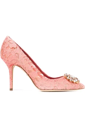 Dolce & Gabbana Femme, Chaussures, Rose, Taille: 37 EU Cristal Rose Talon Pointu Chaussures