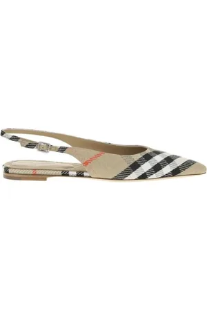 Burberry Femme, Chaussures, Multicolore, Taille: 40 EU Slingback Flats à Carreaux