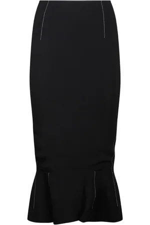 Marni Femme, Jupes, Noir, Taille: 36 FR Jupe noire à ourlet peplum