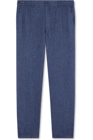 Paul & Shark Homme, Pantalons, Bleu, Taille: XS Pantalon Chino en Lin Polyvalent avec Cordon