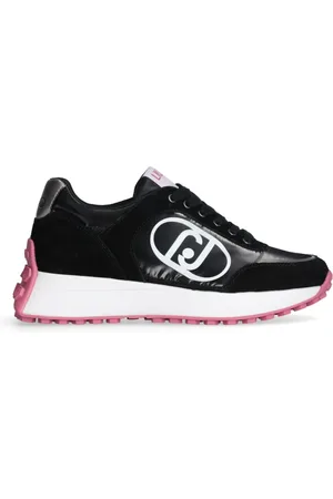 Liu Jo Femme, Chaussures, Noir, Taille: 40 EU Baskets Cuir Noir Femme Semelle Haute