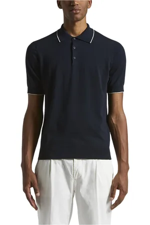 PESERICO SIGN Homme, Pulls, Bleu, Taille: 2XL Polo en pur coton