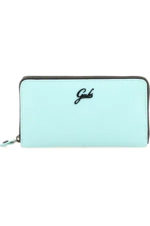 Gabs Femme, Accessoires, Bleu, Taille: ONE Size Portefeuille en Cuir Bleu avec Fermeture Éclair Femme
