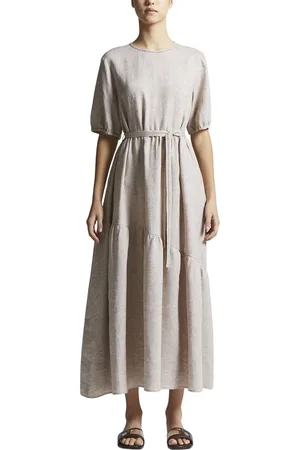 PESERICO SIGN Femme, Robes, , Taille: 36 FR Robe longue en lin pur