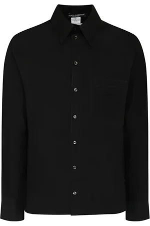 Dolce & Gabbana Homme, Chemises, Noir, Taille: XL Chemise Martini en Coton Noir