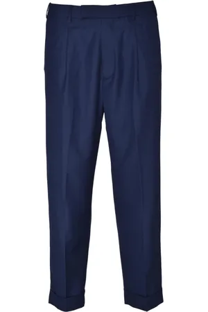 LOW BRAND Homme, Pantalons, Bleu, Taille: W33 Pantalon en Polyester et Laine