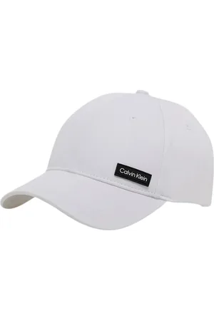 Calvin Klein Homme, Accessoires, Blanc, Taille: ONE Size Casquette de Baseball Blanche avec Écusson