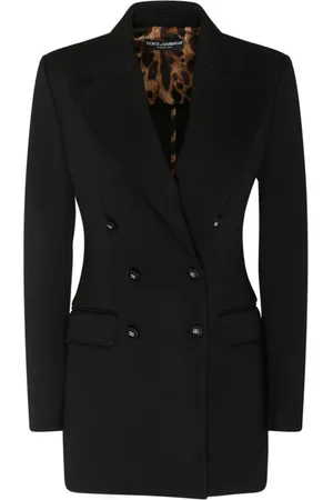 Dolce & Gabbana Femme, Vestes, Noir, Taille: 36 FR Blazer noir ajusté avec revers en pointe