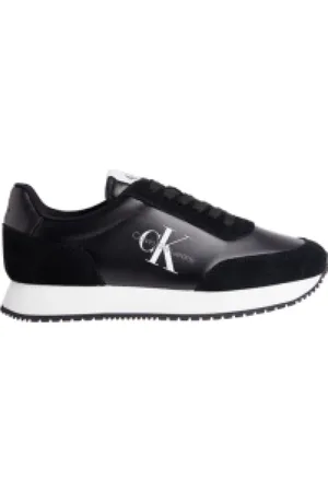 Calvin Klein Femme, Chaussures, Noir, Taille: 39 EU Retro Runner Low Laceup Baskets