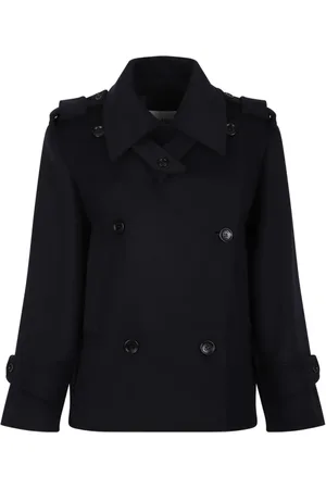 Max Mara Femme, Manteaux, Bleu, Taille: 36 FR Trench Oversize Bleu Marine