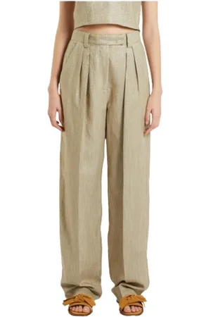 MARELLA Femme, Pantalons, Vert, Taille: 40 FR Pantalon Array Élégant