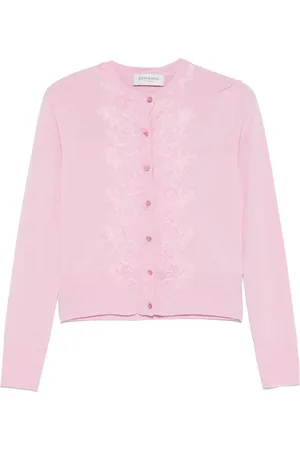 ERMANNO SCERVINO Femme, Pulls, Rose, Taille: 40 FR Gilet Tricot Rose & Violet
