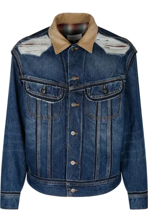 Maison Margiela Homme, Vestes, Bleu, Taille: S Veste en Denim Bleu Indigo