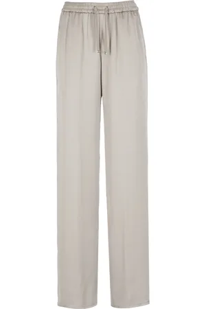 HERNO Femme, Pantalons, Gris, Taille: 36 FR Pantalon gris avec taille élastique et poches