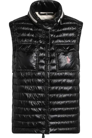 Moncler Femme, Vestes, Noir, Taille: 40 FR Gilet Matelassé Doudoune Veste
