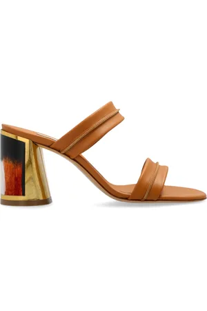 Casadei Femme, Chaussures, Brun, Taille: 37 EU Mules à talons en cuir Big Horn