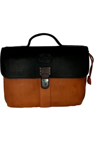 La Martina Femme, Sacs, Brun, Taille: ONE Size Sac messager en cuir marron serviette