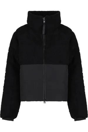 Canada Goose Femme, Vestes, Noir, Taille: 36 FR Veste Puffer Noire avec Texture Polaire