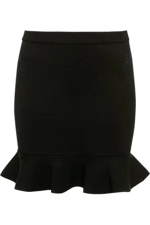 J.W.Anderson Femme, Jupes, Noir, Taille: 40 FR Jupe Mini à Ourlet Volanté Noir