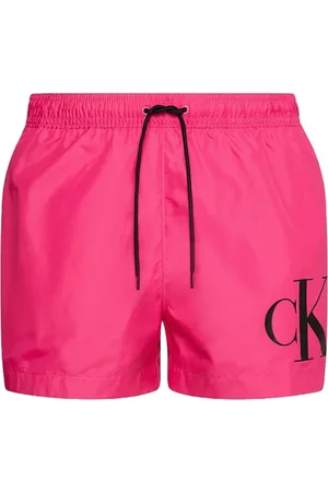 Calvin Klein Homme, Maillots de bain, Rouge, Taille: L Maillots de Bain Roses Shorts à Cordon de Serrage Vêtements de Mer