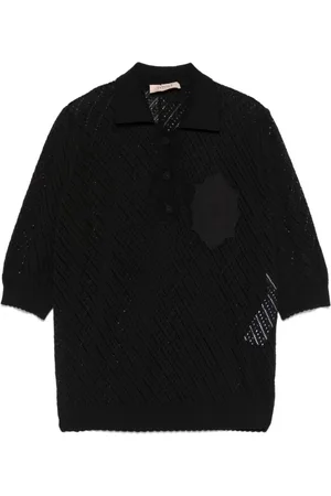Twin-Set Femme, Tops, Noir, Taille: 40 FR Ensemble Pulls Noirs