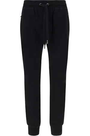 Dolce & Gabbana Homme, Pantalons, Noir, Taille: M Pantalons de survêtement de style Jogger avec ourlet côtelé